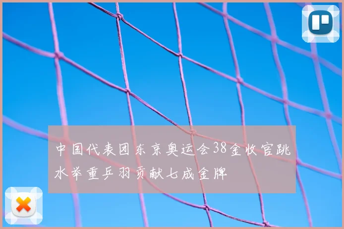中国代表团东京奥运会38金收官跳水举重乒羽贡献七成金牌